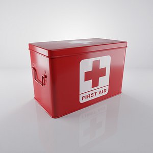 3d model red medicine box