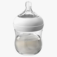 Baby Bottle with Milk and Nipple