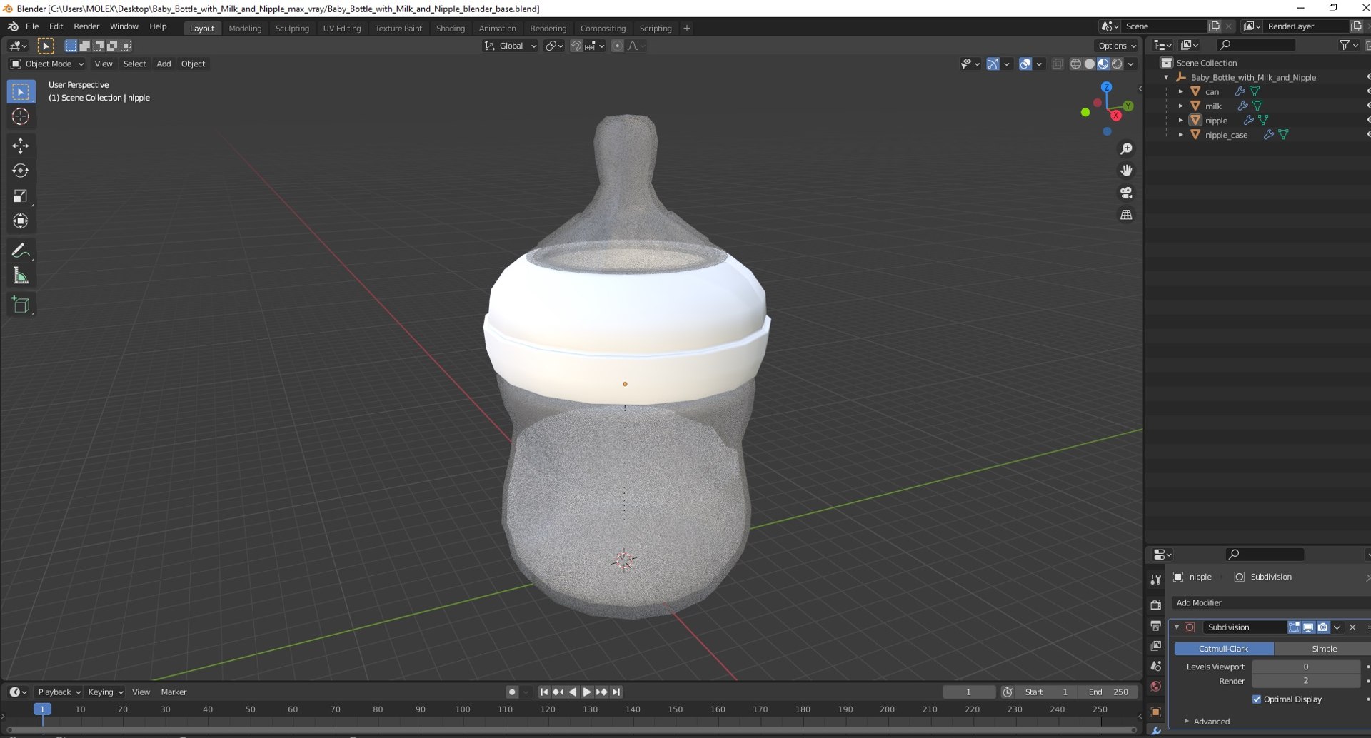 Baby Bottle with Milk and Nipple model https://p.turbosquid.com/ts-thumb/qx/wNXDM5/uz/babybottlewithmilkandnipplec4dmodel033/jpg/1696629546/1920x1080/fit_q87/531aa8756bc1d9642f7e8979f6cbac38c943c94e/babybottlewithmilkandnipplec4dmodel033.jpg