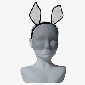 3D Mask Bunny veil model