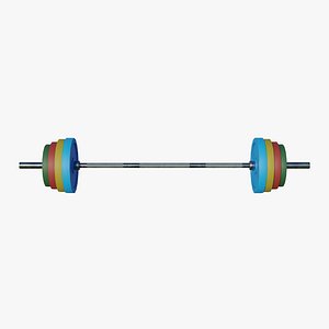 3D gym barbell weight plates model