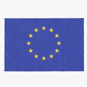 3D flag laying pose eu