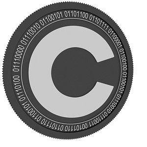 change black coin 3D model