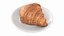 3D model Single Butter Croissant on Plate