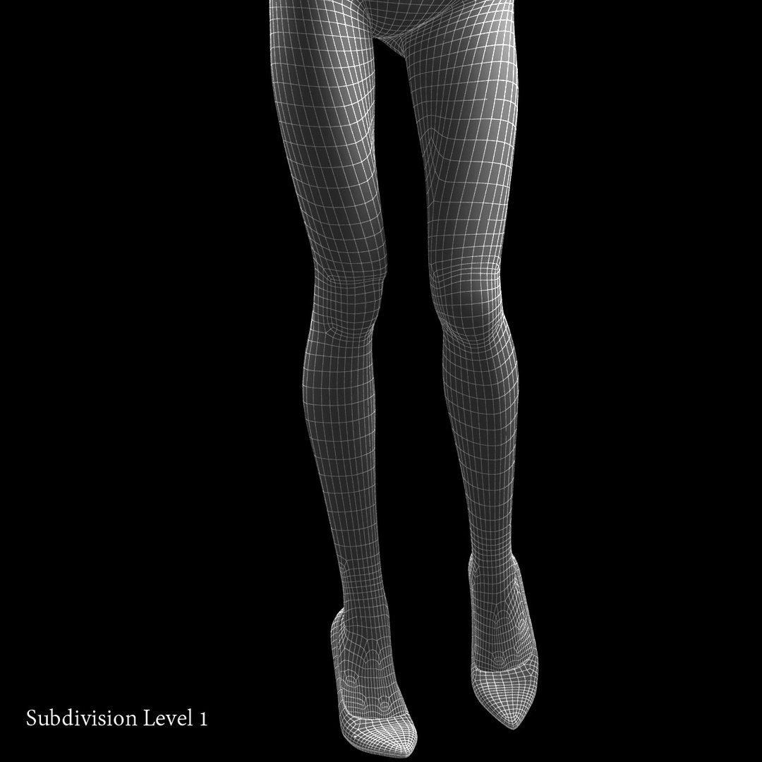 3d Model Female Legs Stockings