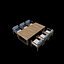 outdoor dining set 3D model 3D model