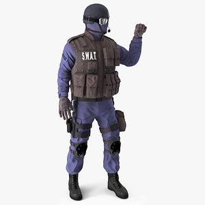 3D Swat Officer Rigged