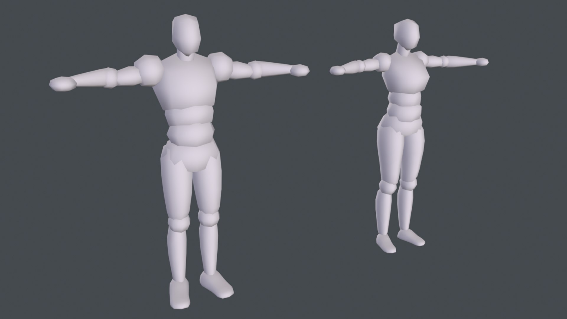 Rigged Dummy Characters for Game Prototyping 3D model - TurboSquid 2046993