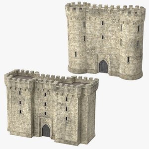 3d model castle gatehouses