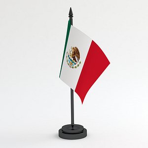 3D Table Flag Mexico model