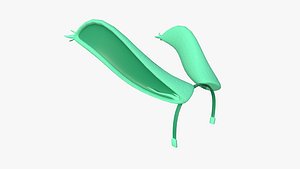 3D model Furry Ears Tiara I07 Green - Headband Character Design