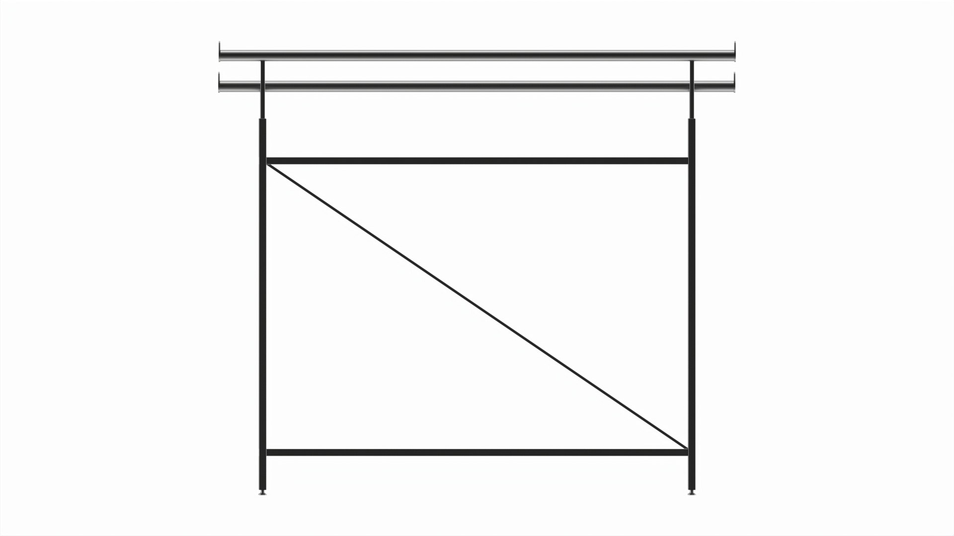 3D Model Store Double Bar Rack - TurboSquid 2195398