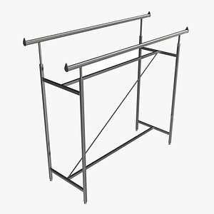 3D model Store double bar rack