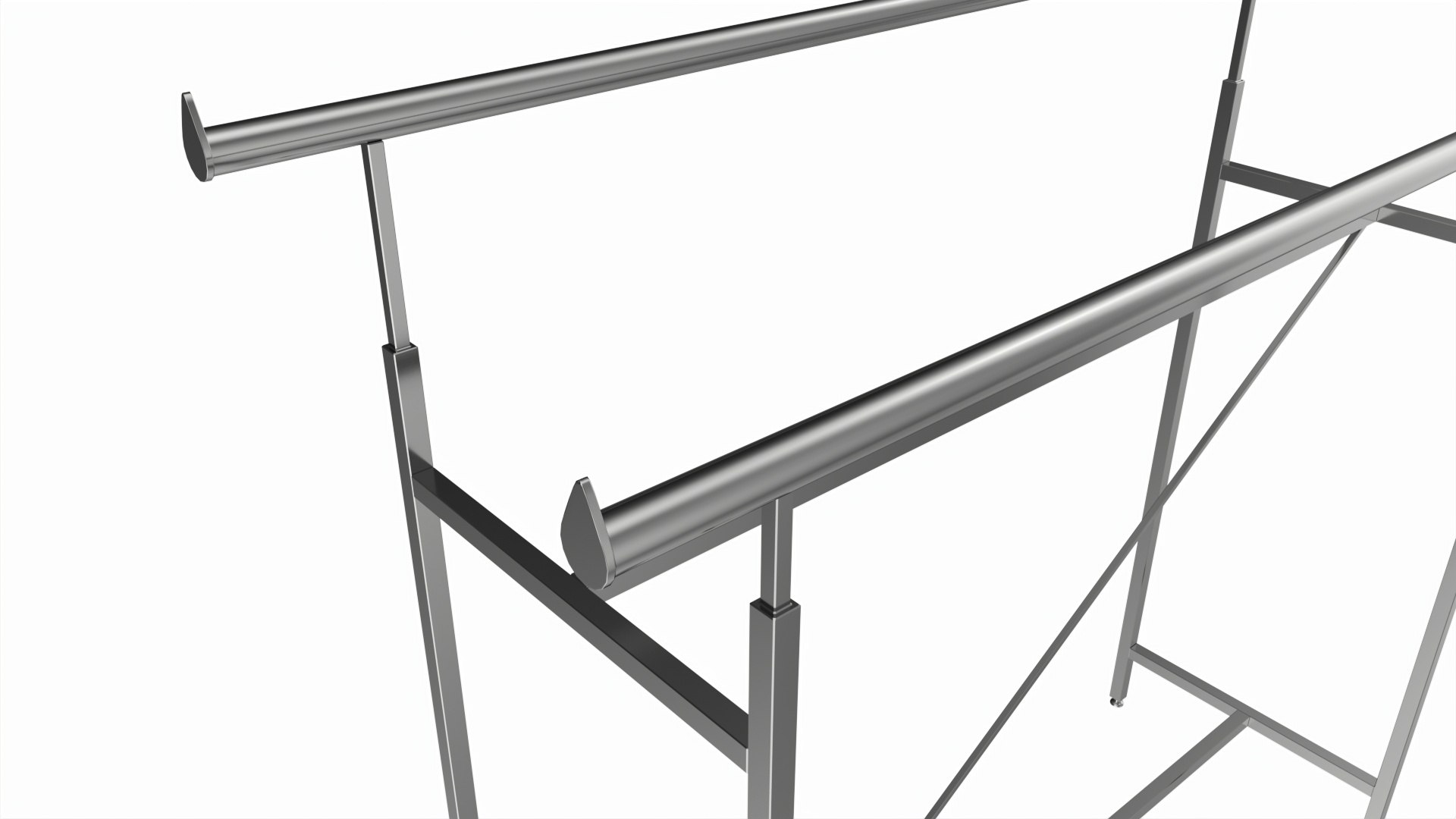 3D Model Store Double Bar Rack - TurboSquid 2195398