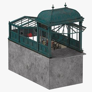 3D Subway Entrance 04 Destroyed