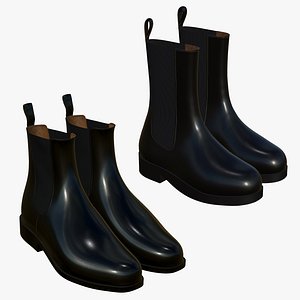 Realistic Leather Boots V8 3D
