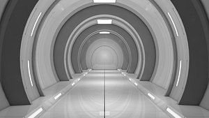 3D model 4 Sci Fi Tunnel Sets