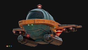 3D Cartoon Plane Concept 3d Model Game Asset model