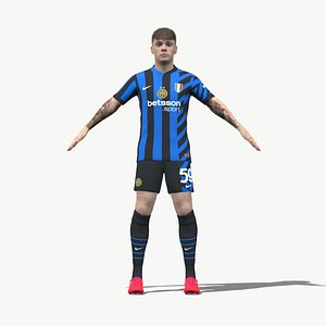 3D 3D Rigged Nicola Zalewski Inter Milan 2025 model