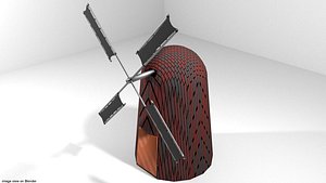 3d model wind windmill