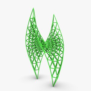 Winged Sci-Fi Space Truss Structure 08