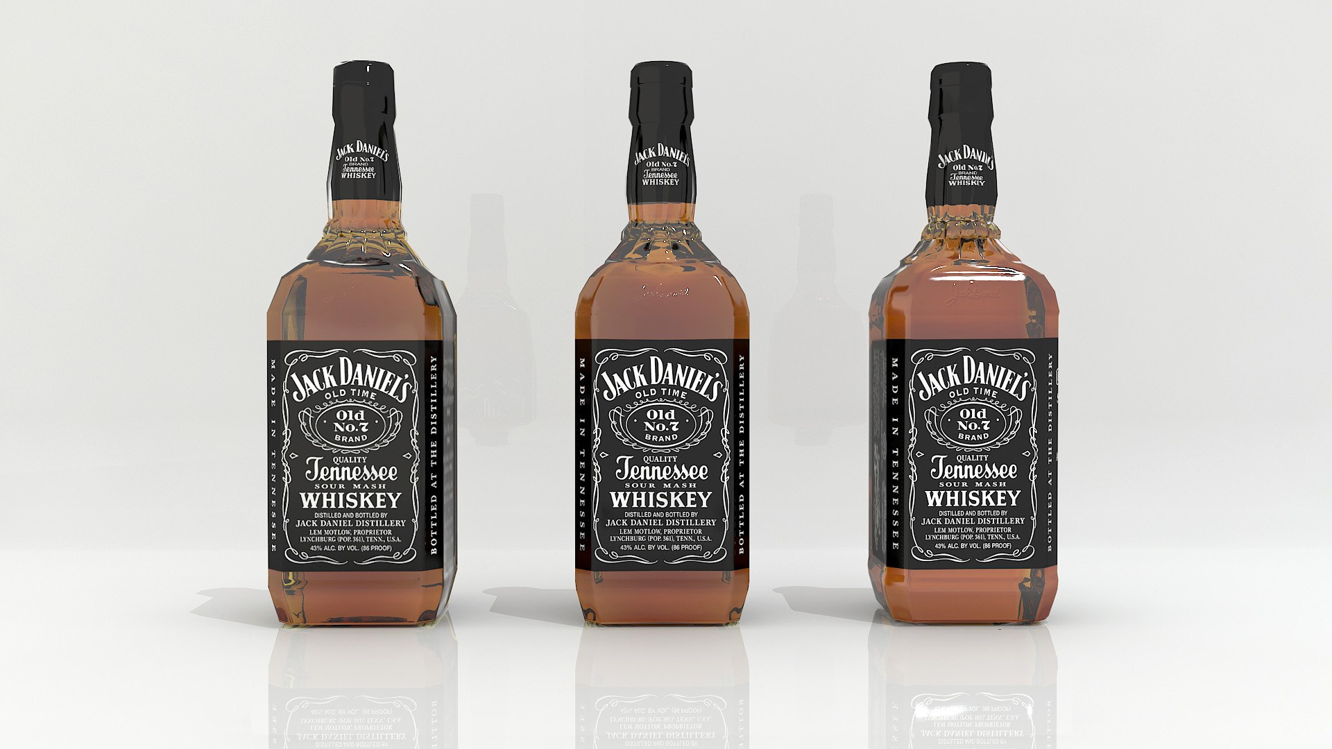 Jack Daniels Alcohol Bottle 3D Model - TurboSquid 1385036