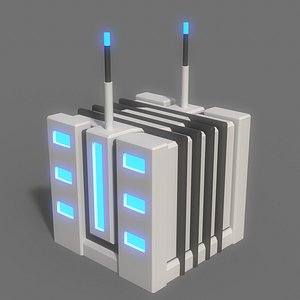 PBR Sci-Fi Building A01 3D model