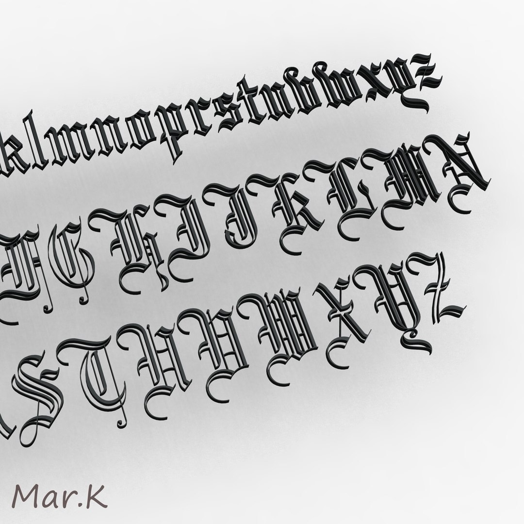 3d Schwabacher Gothic Font