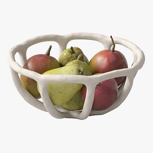 3D Nested bowl with mango and pears