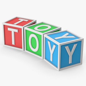 3D Colored Letter Cubes