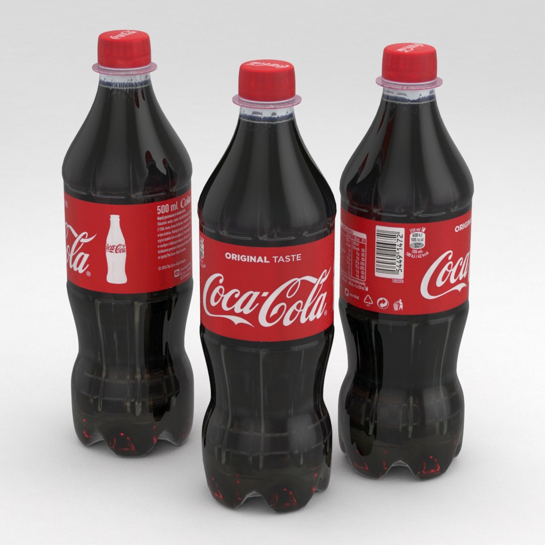 3D beverage bottle cola model - TurboSquid 1363259