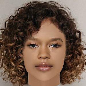 3D Taylor Russell Head - No Hair - Low poly head for game