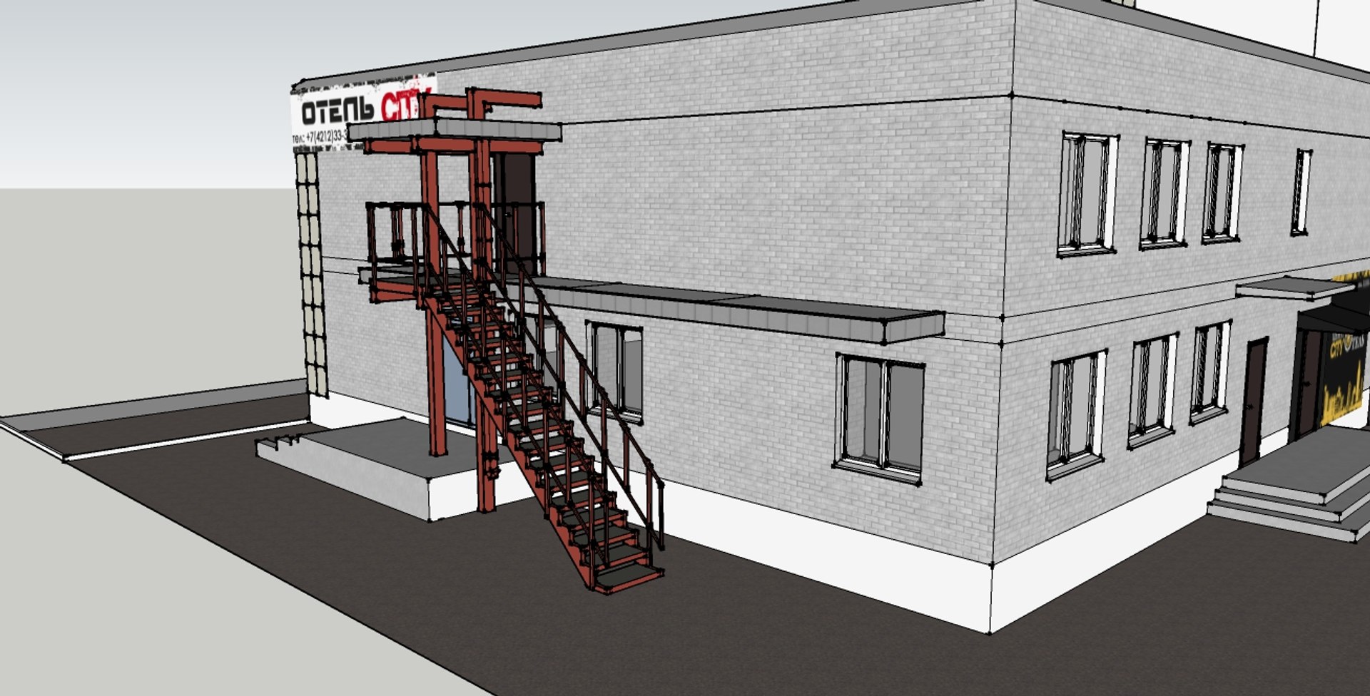 3D Model Hotel - TurboSquid 995150