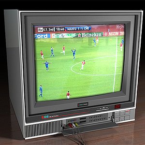 3d model of 90s tv