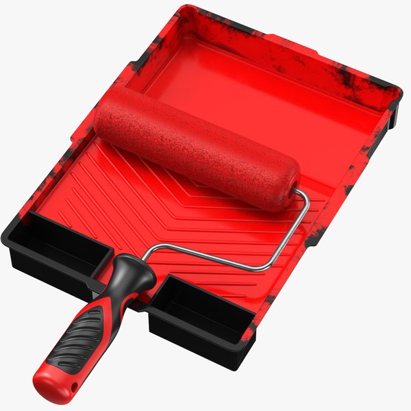 modelo 3d Detailed Paint Roller Drip Tray Used TurboSquid 2085027