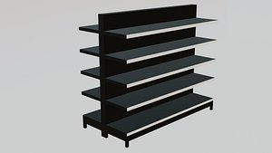 3D Supermarket Shelves model