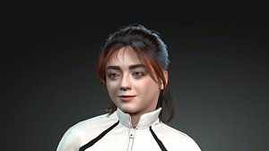 3D Aria Stone Realistic Young Female Game Ready Character Rigged FBX OBJ Blender Character Creator