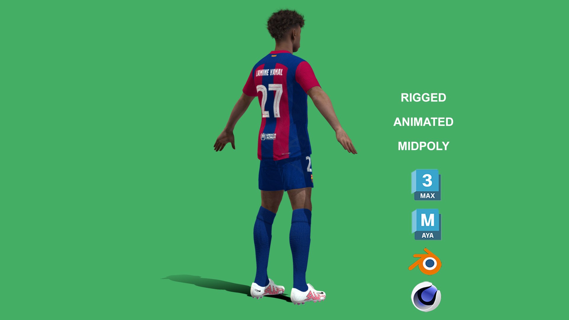 3D Rigged Lamine Yamal Barcelona 2024 3D Model - TurboSquid 2128888