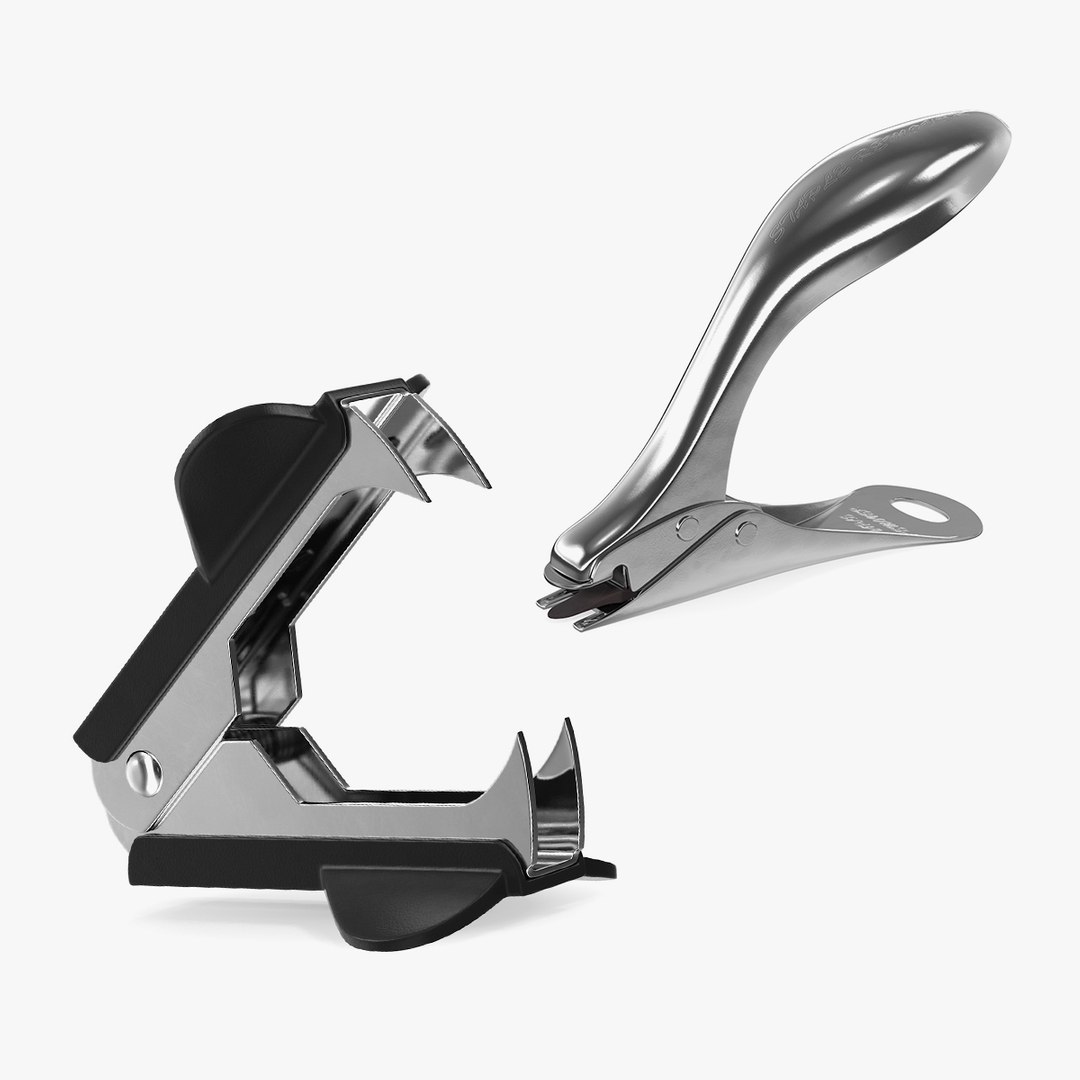 Staple Removers Collection 3D model preview