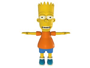character simpson rigged 3D model