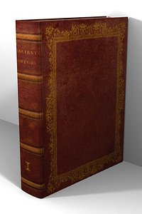 3d model old leather book