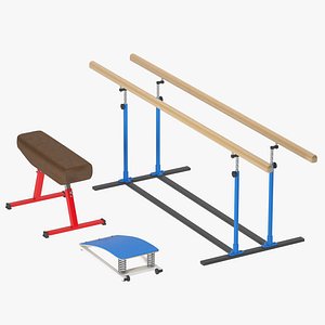 3d model gymnastic equipment: boards goat