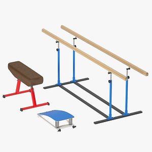Gymnastic equipment: boards, goat, gymnastic bridge.