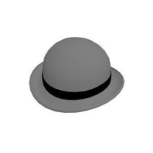 3d model bowler hat