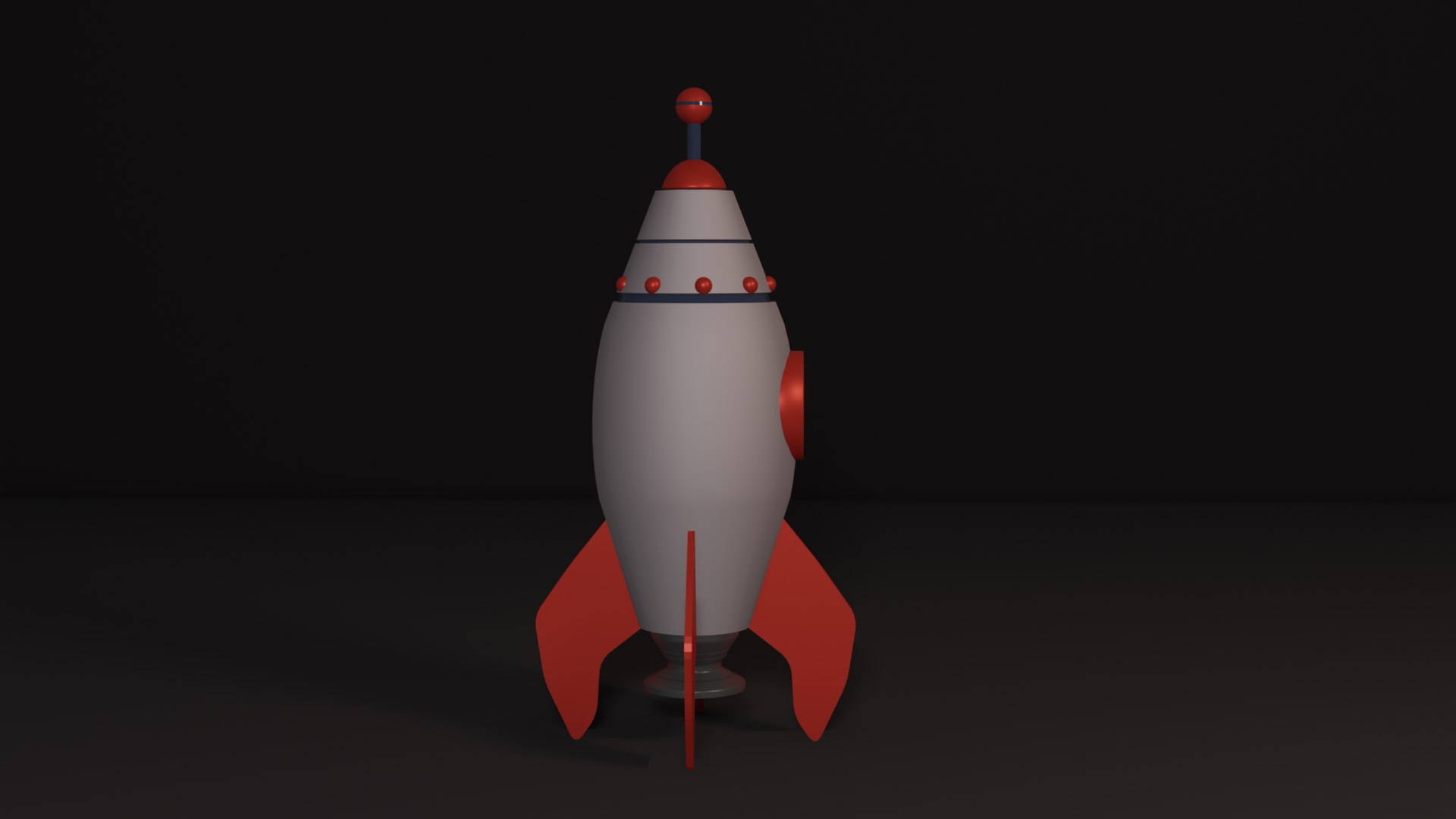 Free Red White Low Poly Rocket 3D Model - TurboSquid 1836327