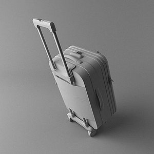 3d roll-aboard suitcase model