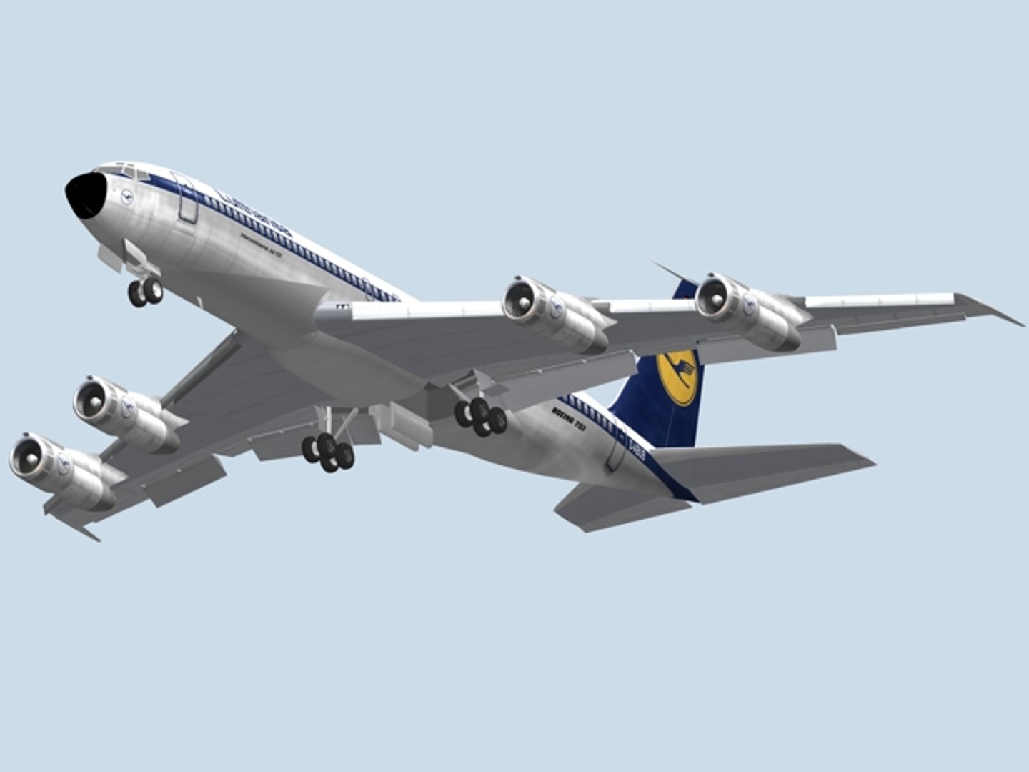 3ds Max B 707-300 Lufthansa 707