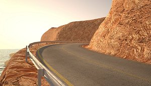 landscape coast road 3D model