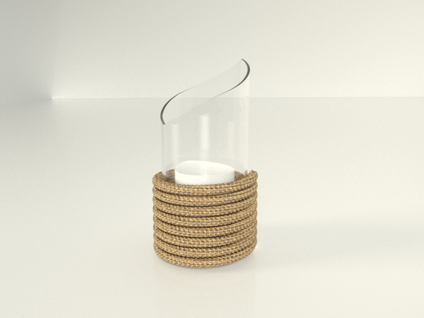 3D Model Rope Glass Candle - TurboSquid 1560021