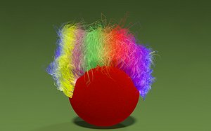 clown hair 3d model